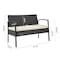Manhattan Comfort Noli  Steel Rattan 4-Piece Patio Conversation Set with Cushions in Cream OD-CV007-CR - alternate 6